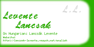 levente lancsak business card