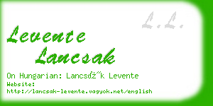 levente lancsak business card